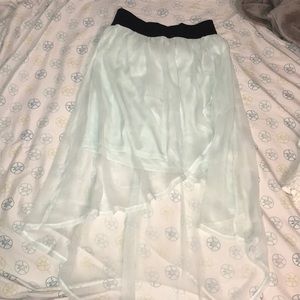 Mint blue High-Low skirt